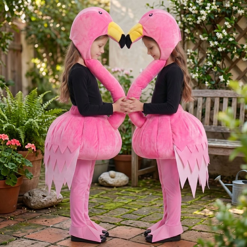 Anime Cosplay Ladies - Animal Pink Flamingo Cosplay Suit Boys