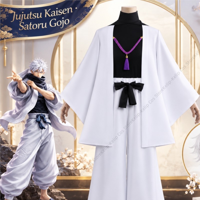 White Haori Clan Head Gojo Cos - Anime Cosplay Ladies ulasan dan harga