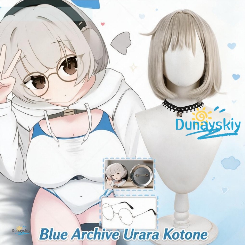 Blue Archive Urara Kotone Role - Anime Cosplay Blue Hair ulasan dan harga