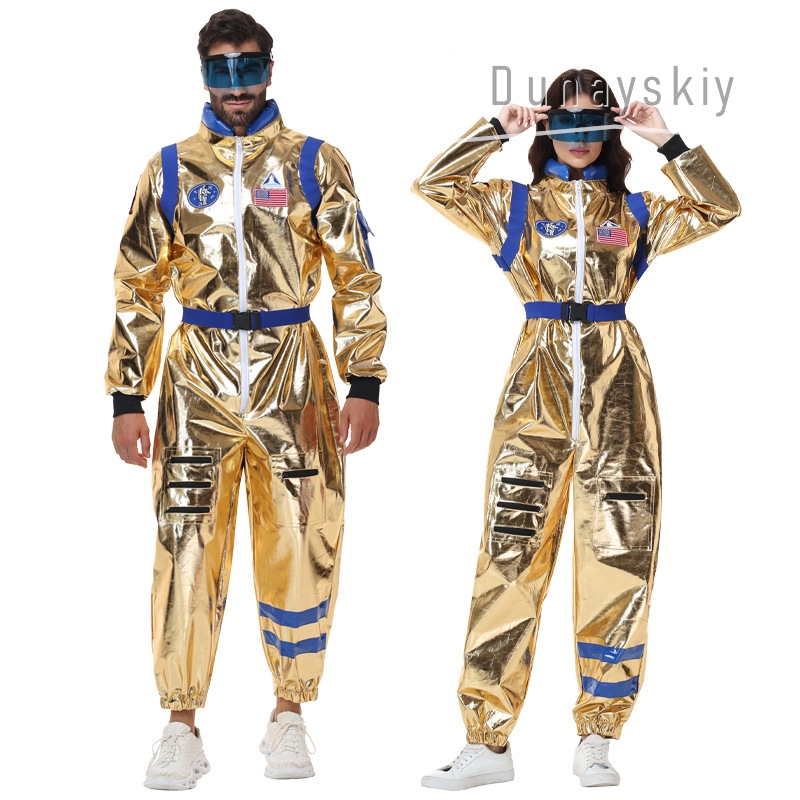 Shiny Metallic Gold Astronaut  - Anime Cosplay Couple ulasan dan harga