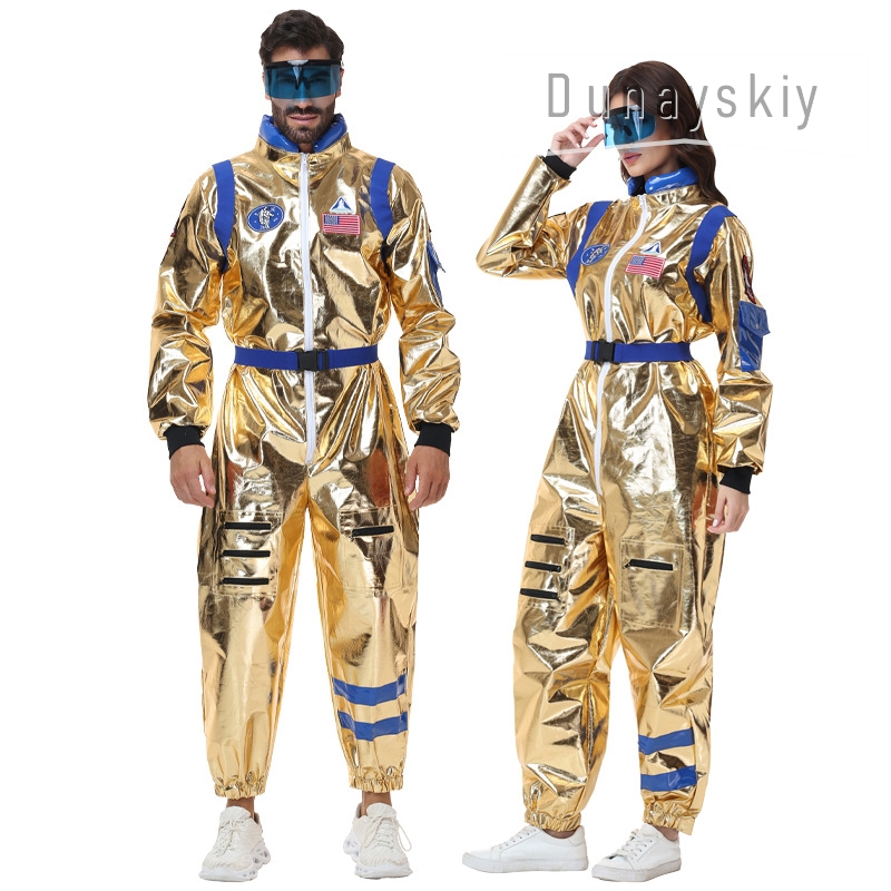 Shiny Metallic Gold Astronaut  - Anime Cosplay Couple ulasan dan harga