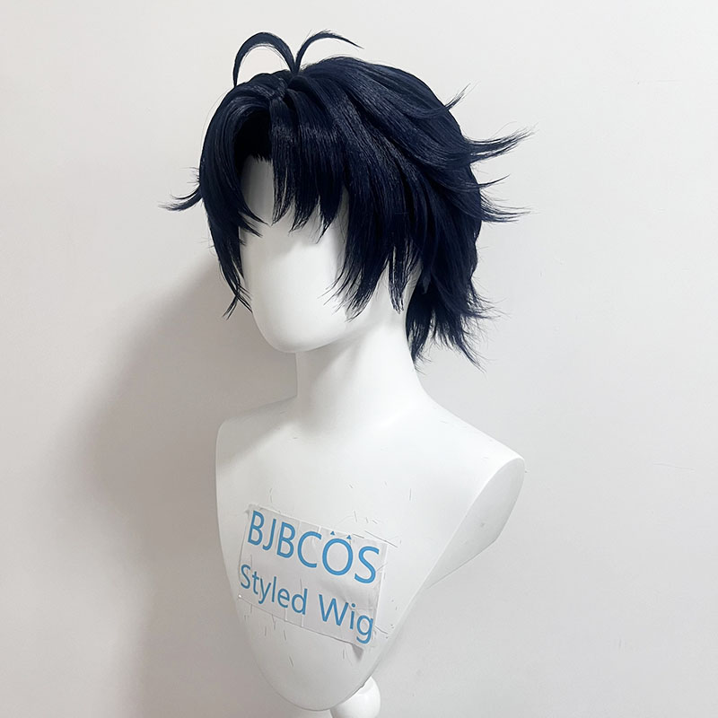 [Styled Wig]Asaba Harumasa Cos - Anime Cosplay Blue Hair ulasan dan harga