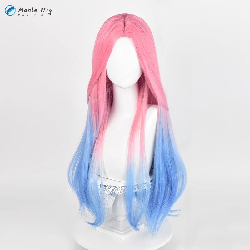 z;3,d'5,g\7/Mizi Wig Pink Blue - Anime Cosplay Blue Hair ulasan dan harga